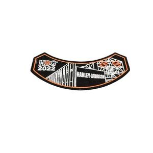 NEW 2022 HOG Harley Davidson Owners Group Patch Badge Jacket‎ Wings Rocker Black